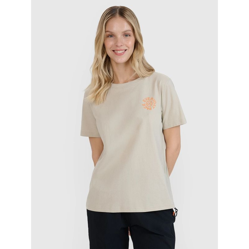 Dámské tričko oversize s potiskem 4F 4FWSS25TTSHF1994-83S