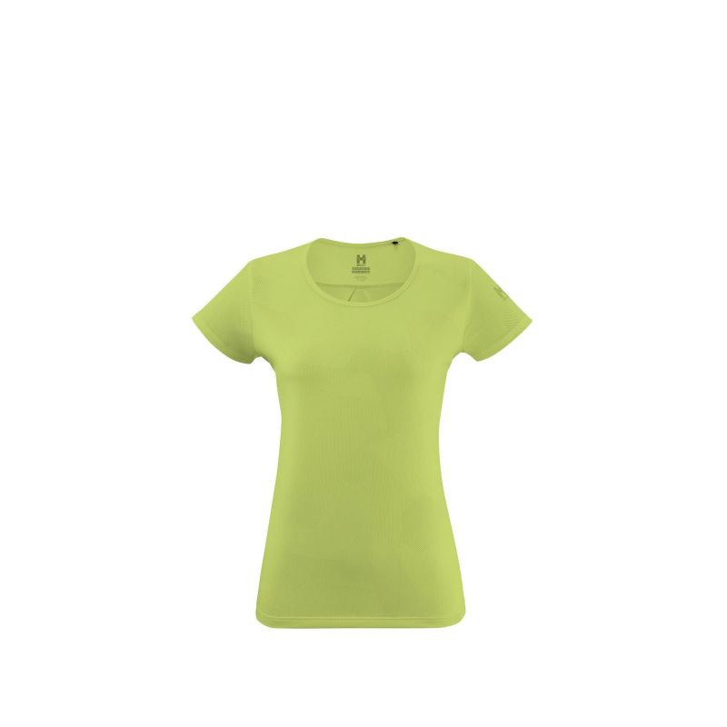 MILLET Dámské tričko W Hiking Jacquard Ts Ss zelené - Dámské oblečení trika