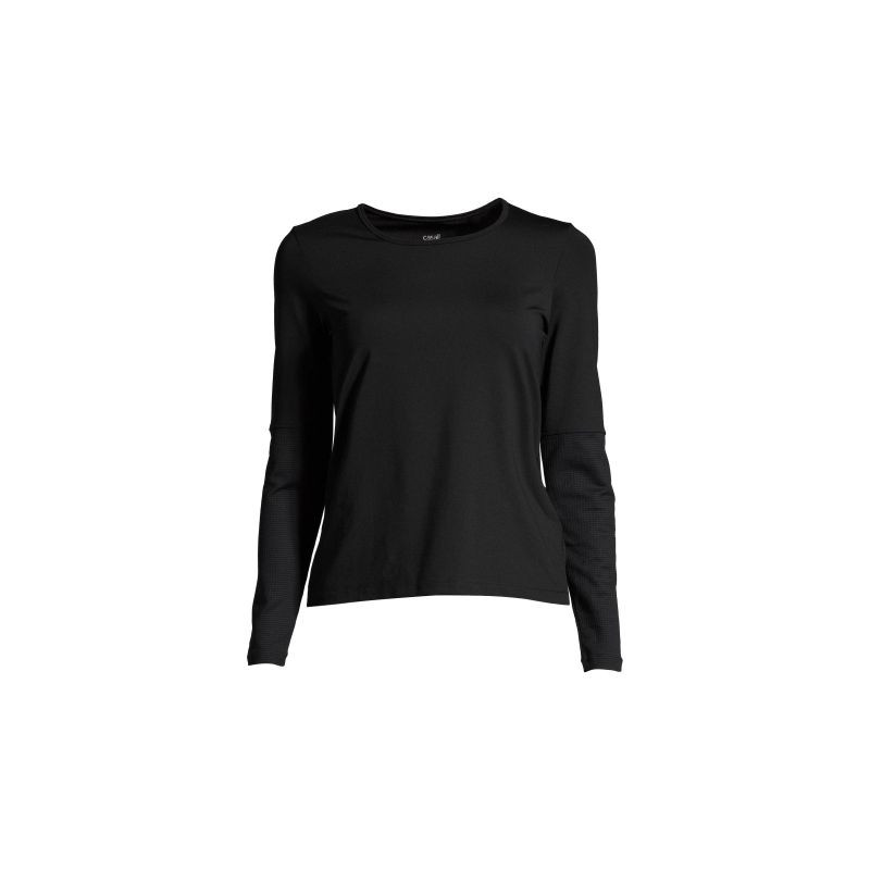 CASALL Essential Mesh Detail – tričko s&nbsp;dlouhým rukávem, černé - Dámské oblečení trika