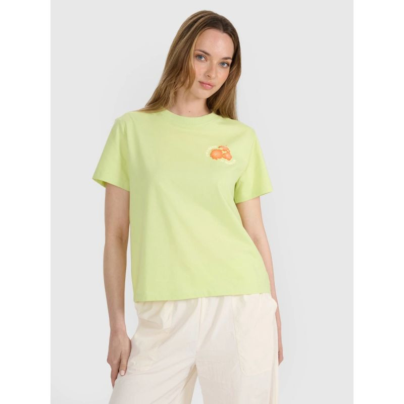 Dámské tričko oversize s&nbsp;potiskem 4F 4FRSS25TTSHF3160-73S - Dámské oblečení trika
