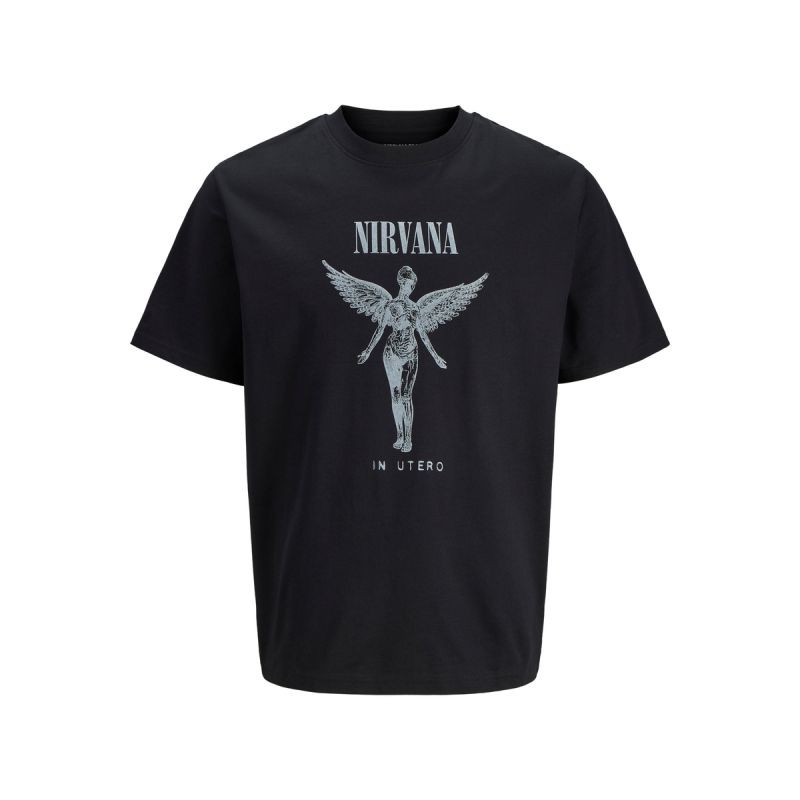 Jack&Jones tričko Nirvana JPRBLUNIRVANA SS TEE 12287521 BLACK