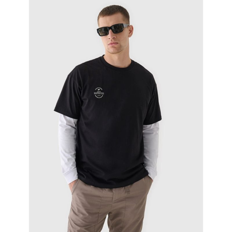 Oversize hladké unisex tričko 4F 4FRAW24TTSHU2672-20S