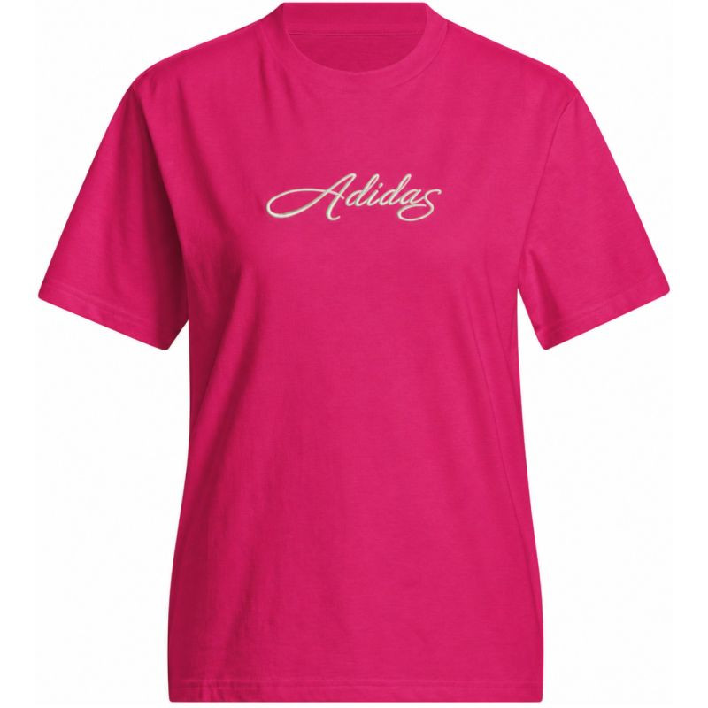 Dámské tričko adidas Cursive Wordmark Graphic T-shirt fuchsia KT2611