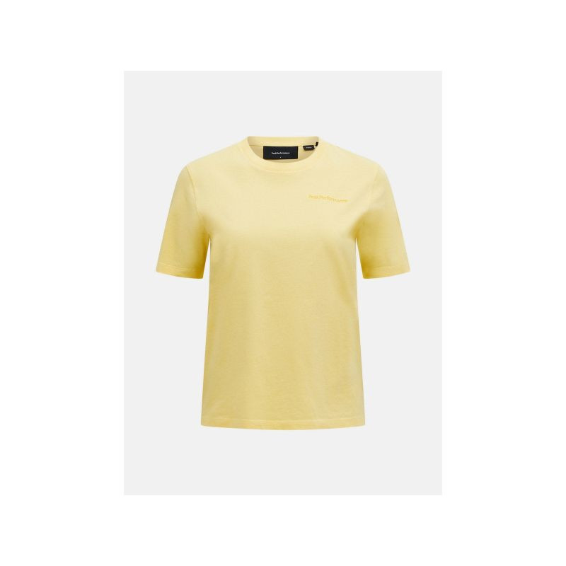 Tričko PEAK PERFORMANCE Original Small Logo Tee Women, žluté