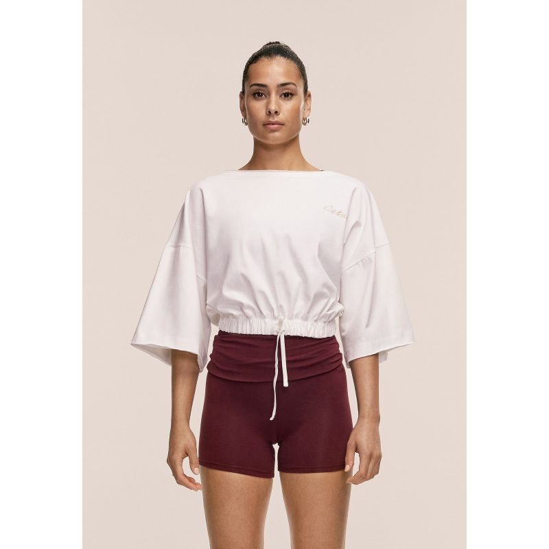 Dámské tričko CASALL Heavy Cotton Crop Tee, bílá barva - Dámské oblečení trika