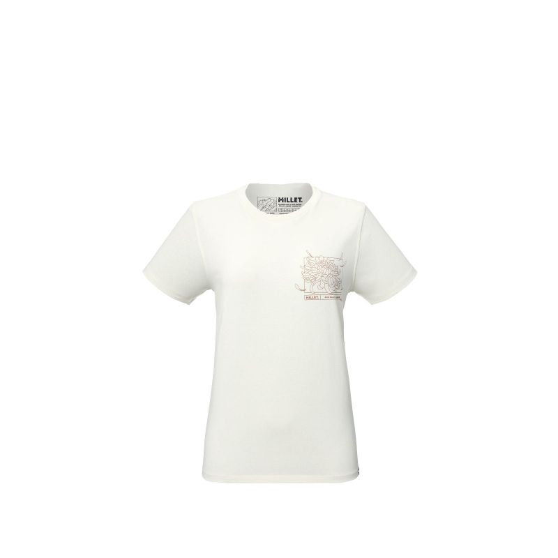 Dámské tričko MILLET Cimaï Collab Ts Ss W, béžové - Dámské oblečení trika