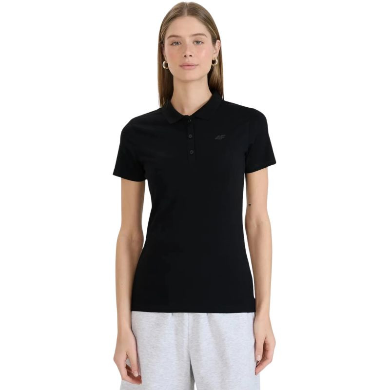Dámské polo tričko 4F F0768, tmavě černé, 4FWMM00TPTSF0768, 20S