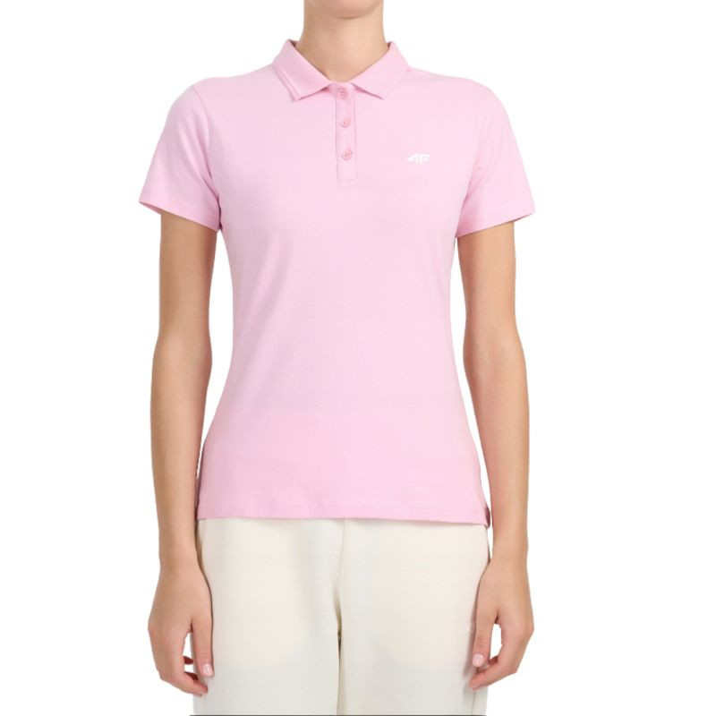 Dámské polo tričko 4F F0768 světle růžové 4FWMM00TPTSF0768 56S
