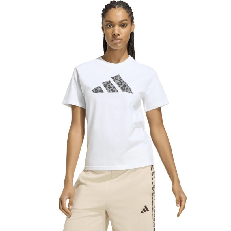 Dámské tričko adidas Animal Graphic, bílé, KT9719