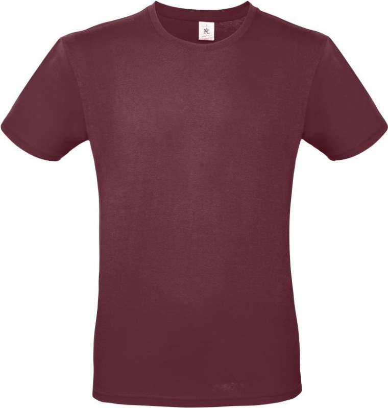 B&C #E150 Tričko 01.001T burgundy
