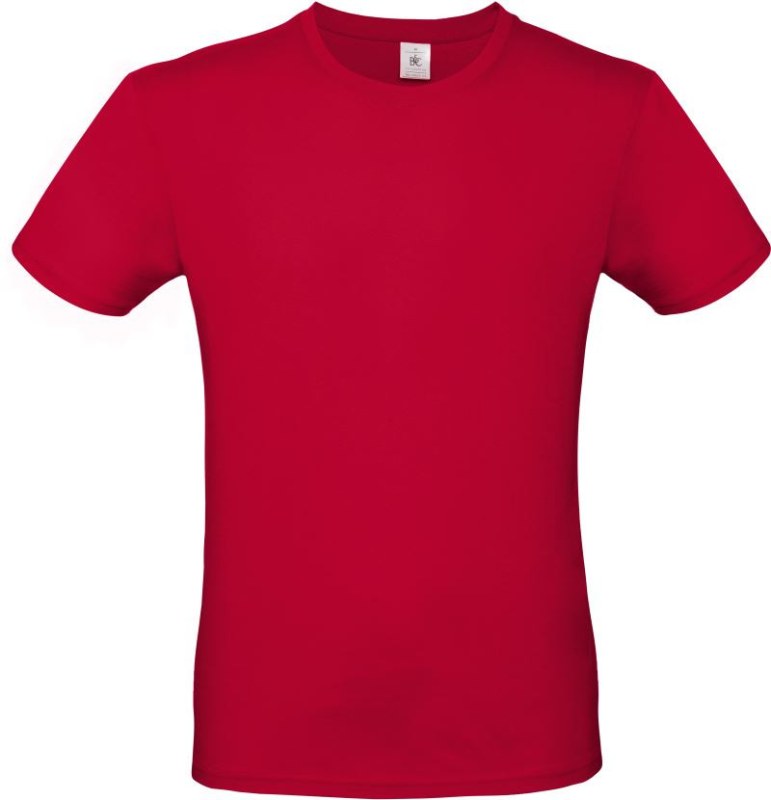 B&C #E150 Tričko 01.001T deep red