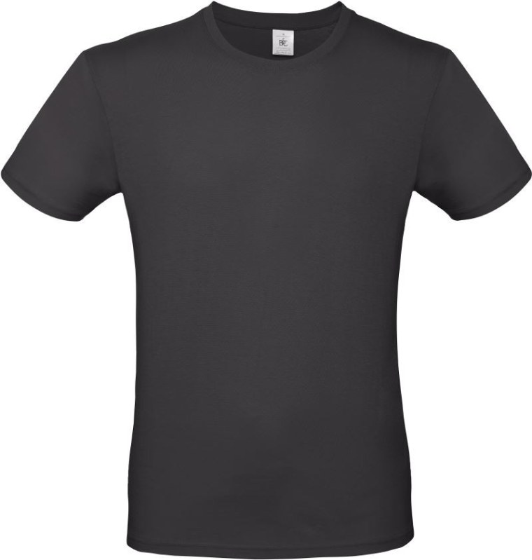 B&C #E150 Tričko 01.001T black pure
