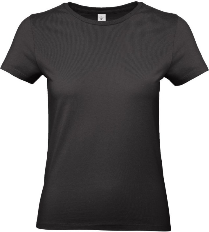 B&C #E190 /women Dámské tričko z těžké bavlny 01.004T black