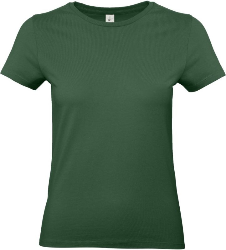 B&C #E190 /women Dámské tričko z těžké bavlny 01.004T bottle green