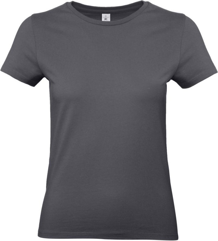 B&C #E190 /women Dámské tričko z těžké bavlny 01.004T dark grey