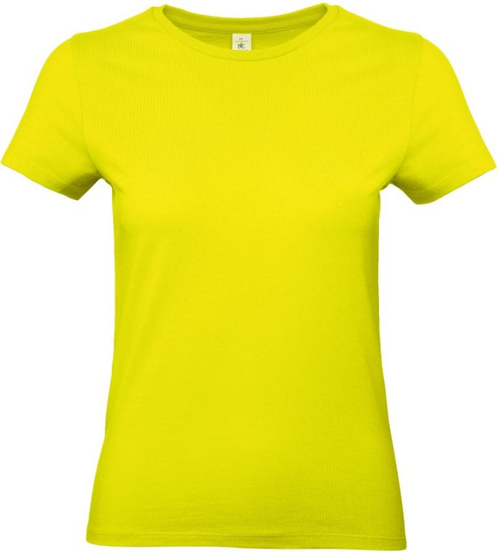 B&C #E190 /women Dámské tričko z těžké bavlny 01.004T pixel lime