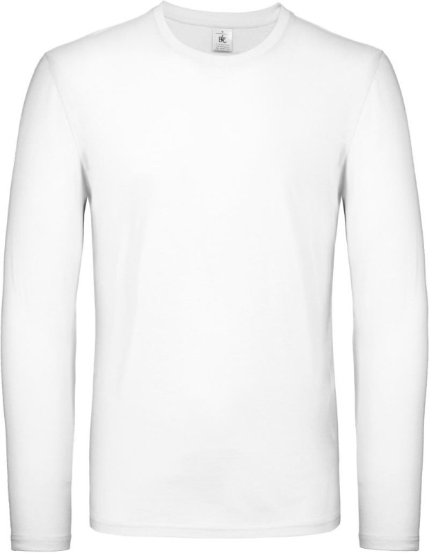 B&C #E150 LSL Tričko s dlouhým rukávem 01.005T white