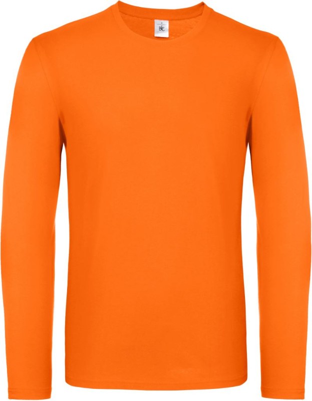 B&C #E150 LSL Tričko s dlouhým rukávem 01.005T orange