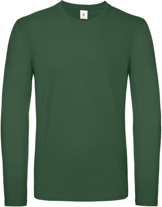 B&C #E150 LSL Tričko s dlouhým rukávem 01.005T bottle green