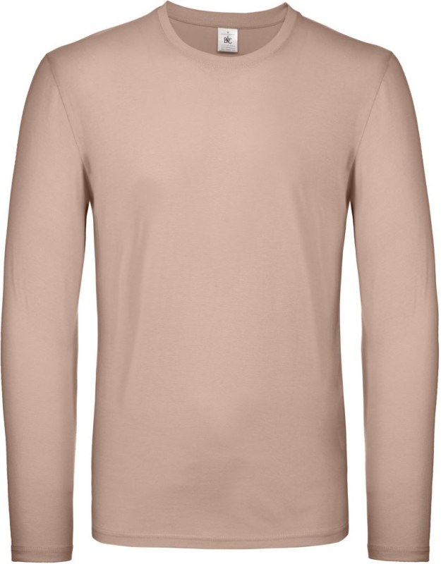 B&C #E150 LSL Tričko s&nbsp;dlouhým rukávem 01.005T millennial pink - Dámské oblečení trika