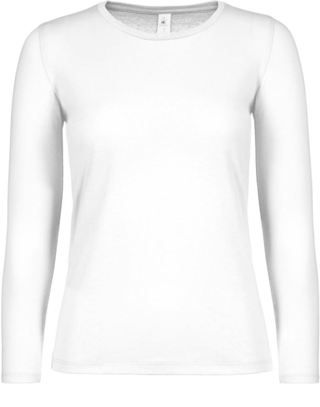 B&C #E150 LSL /women Dámské tričko s&nbsp;dlouhým rukávem 01.006T white - Dámské oblečení trika
