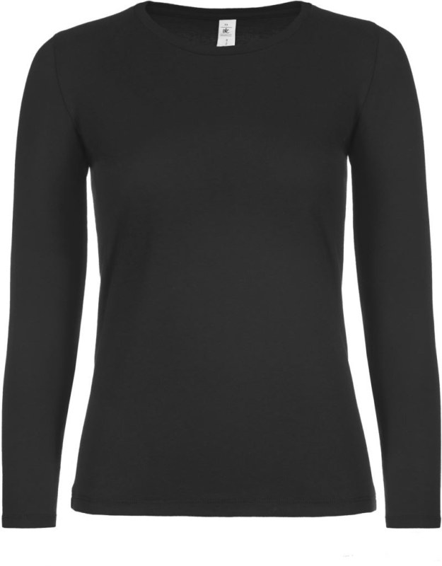 B&C #E150 LSL /women Dámské tričko s&nbsp;dlouhým rukávem 01.006T black - Dámské oblečení trika