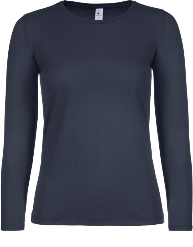 B&C #E150 LSL /women Dámské tričko s dlouhým rukávem 01.006T navy