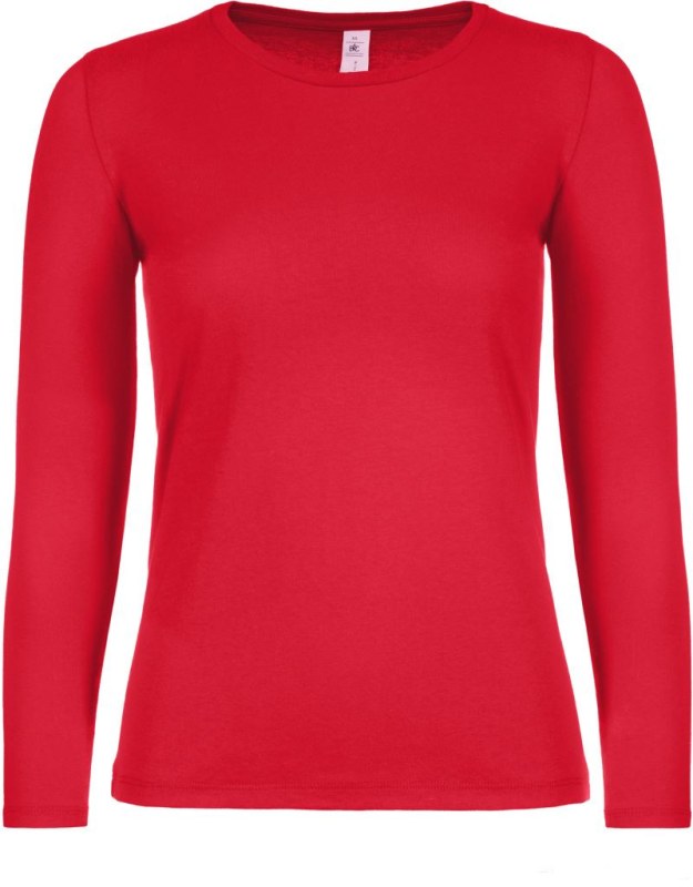 B&C #E150 LSL /women Dámské tričko s dlouhým rukávem 01.006T red