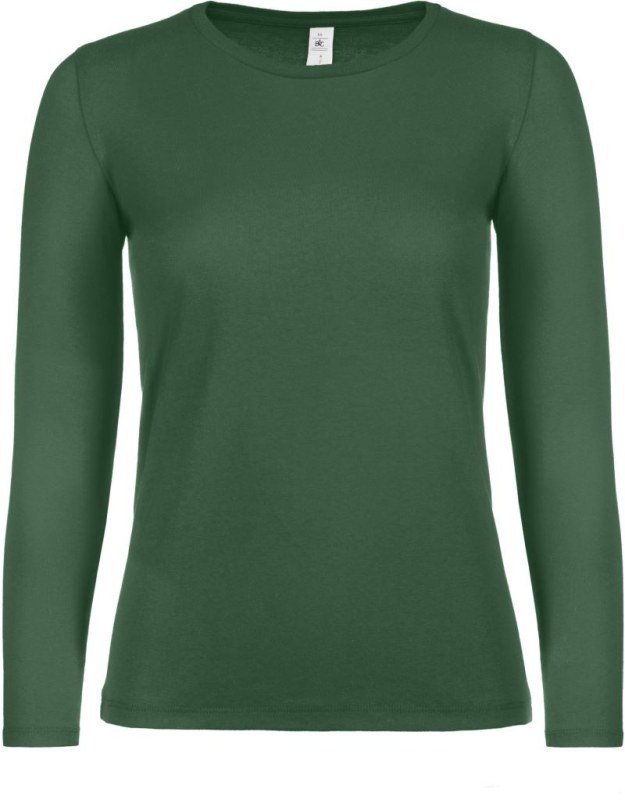B&C #E150 LSL /women Dámské tričko s&nbsp;dlouhým rukávem 01.006T bottle green - Dámské oblečení trika