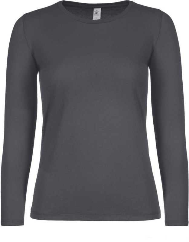 B&C #E150 LSL /women Dámské tričko s&nbsp;dlouhým rukávem 01.006T dark grey - Dámské oblečení trika