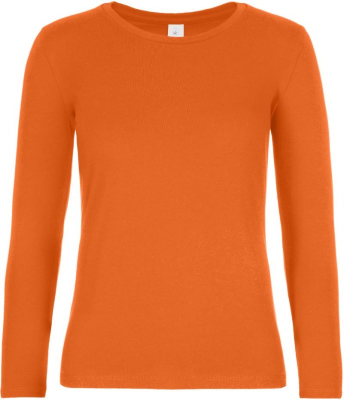 B&C #E190 LSL /women Dámské tričko z těžké bavlny s dl. rukávem 01.008T urban orange