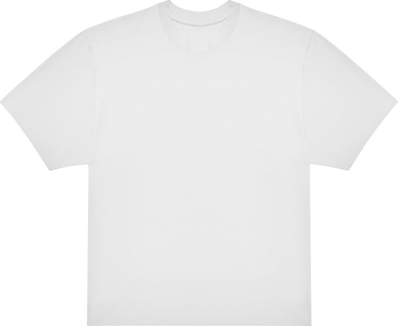B&C #E220 Oversized Oversize tričko z těžké bavlny 01.012T white