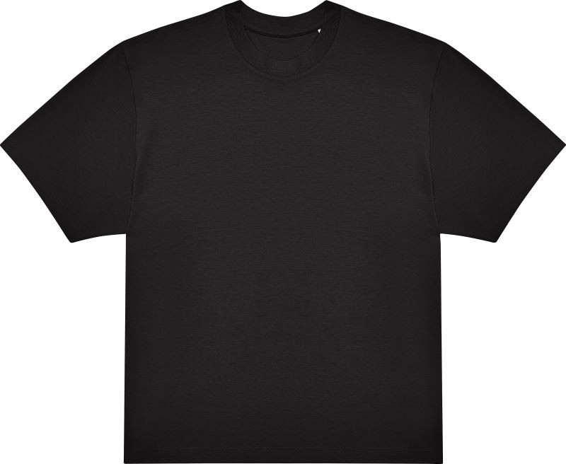 B&C #E220 Oversized Oversize tričko z těžké bavlny 01.012T black