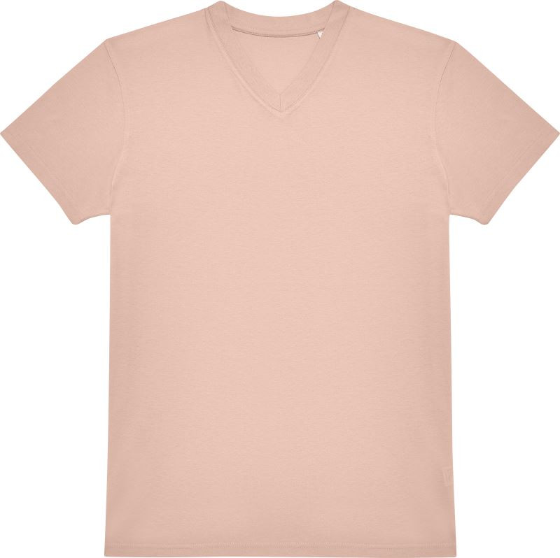 B&C #E150 V Tričko s výstřihem do V 01.013T soft rose