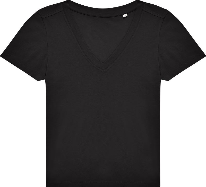 B&C #E150 V /women Dámské tričko s výstřihem do V 01.014T black