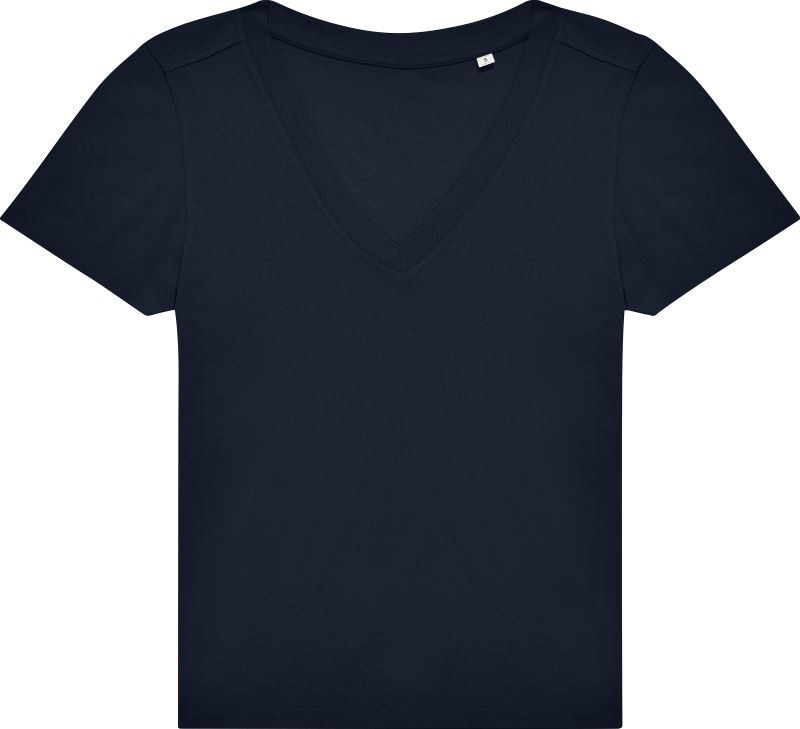 B&C #E150 V /women Dámské tričko s výstřihem do V 01.014T navy