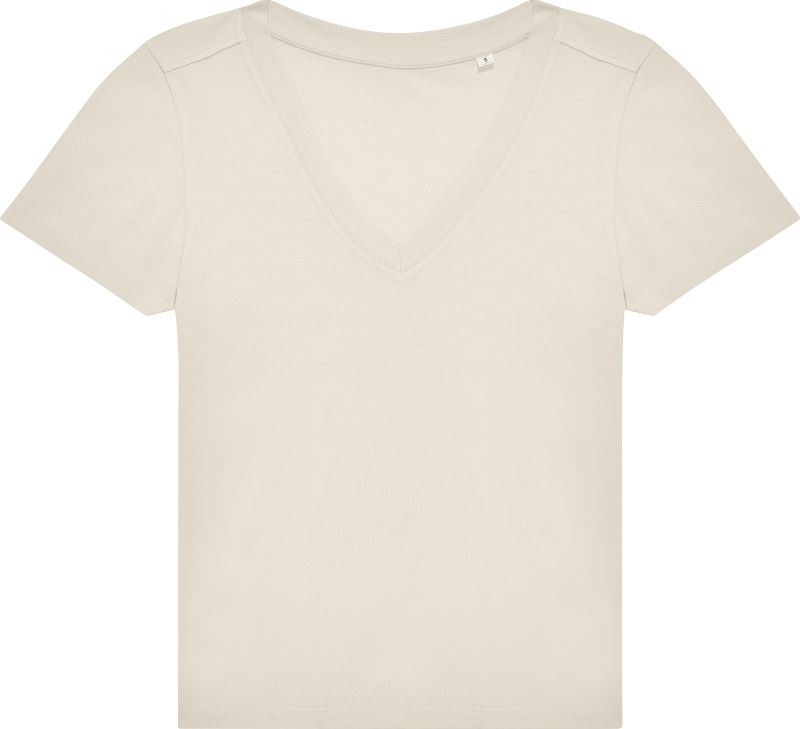 B&C #E150 V /women Dámské tričko s výstřihem do V 01.014T off white