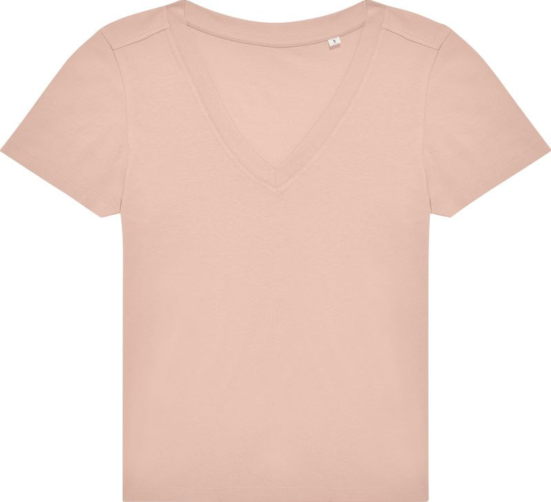 B&C #E150 V /women Dámské tričko s výstřihem do V 01.014T soft rose