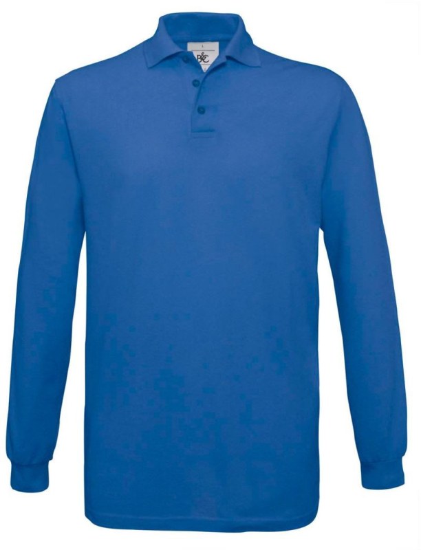 B&C Safran LSL Piqué polo s dlouhým rukávem 01.0414 royal blue