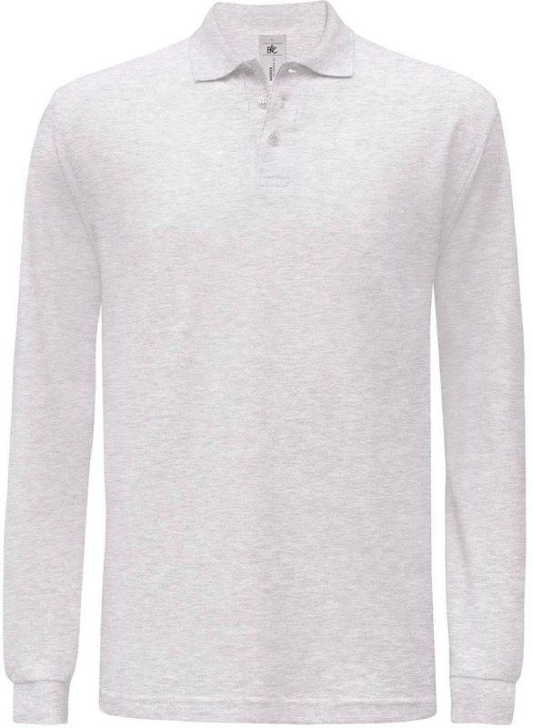 B&C Safran LSL Piqué polo s dlouhým rukávem 01.0414 ash