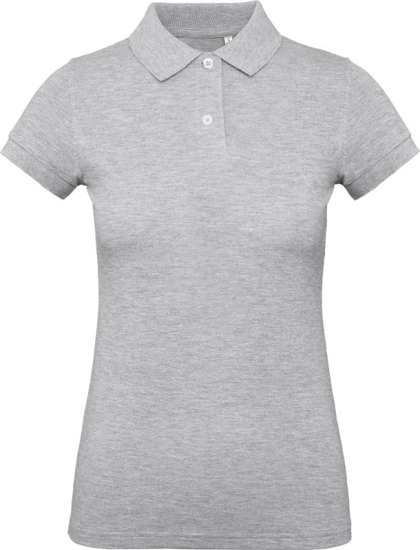 B&C Inspire Polo /women_° Dámské piqué polo z bio bavlny 01.0440 heather grey