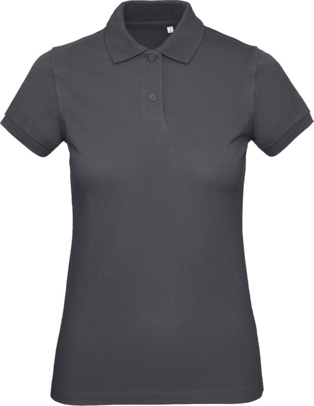 B&C Inspire Polo /women_° Dámské piqué polo z bio bavlny 01.0440 dark grey