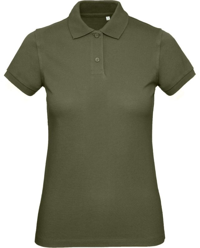 B&C Inspire Polo /women_° Dámské piqué polo z&nbsp;bio bavlny 01.0440 urban khaki - Dámské oblečení trika