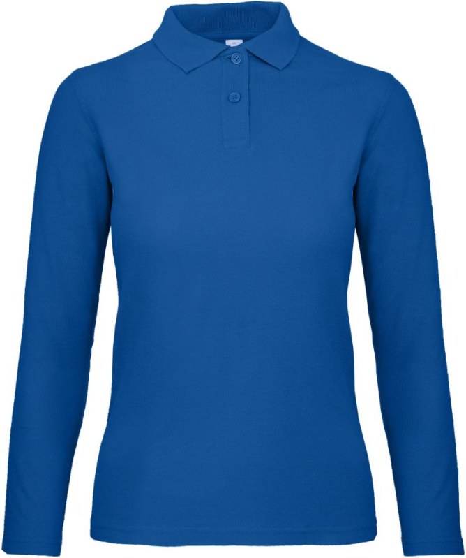 B&C ID.001 LSL /women Dámské piqué polo s&nbsp;dlouhým rukávem 01.0I13 royal blue - Dámské oblečení trika