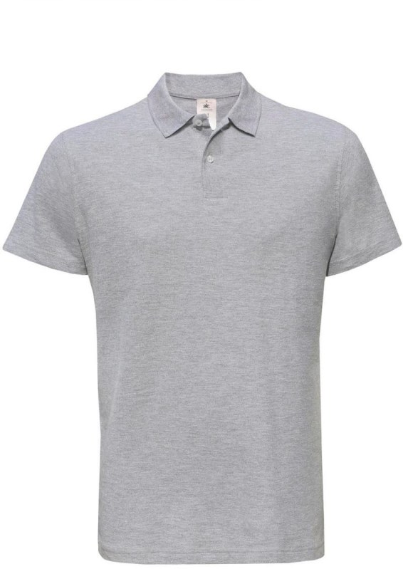 B&C ID.001 Piqué polo 01.ID01 heather grey