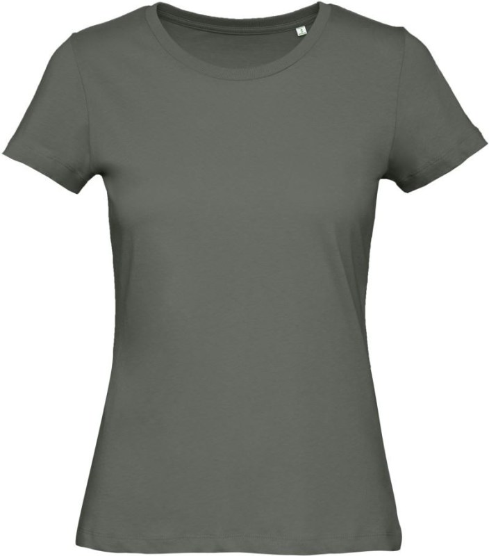 B&C Inspire T /women_° Dámské tričko Medium Fit z&nbsp;bio bavlny 01.TW43 millennial khaki - Dámské oblečení trika