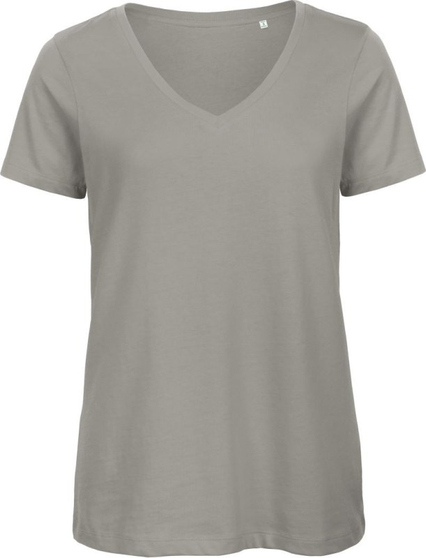 B&C Inspire V T /women_° Dámské tričko s&nbsp;výstřihem do V 01.TW45 light grey - Dámské oblečení trika