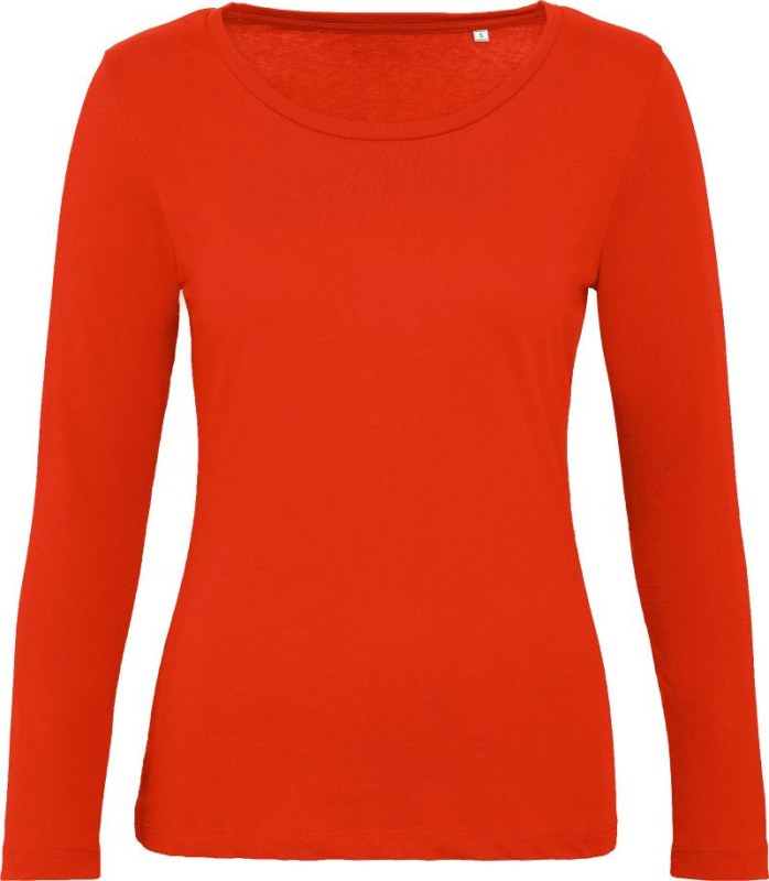 B&C Inspire LSL T /women_° Dámské tričko s&nbsp;dlouhým rukávem 01.TW71 fire red - Dámské oblečení trika