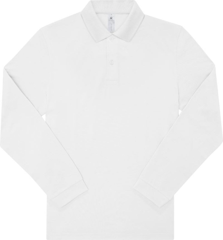 B&C My Polo 180 LSL Piqué polo s dlouhým rukávem 01.U425 white