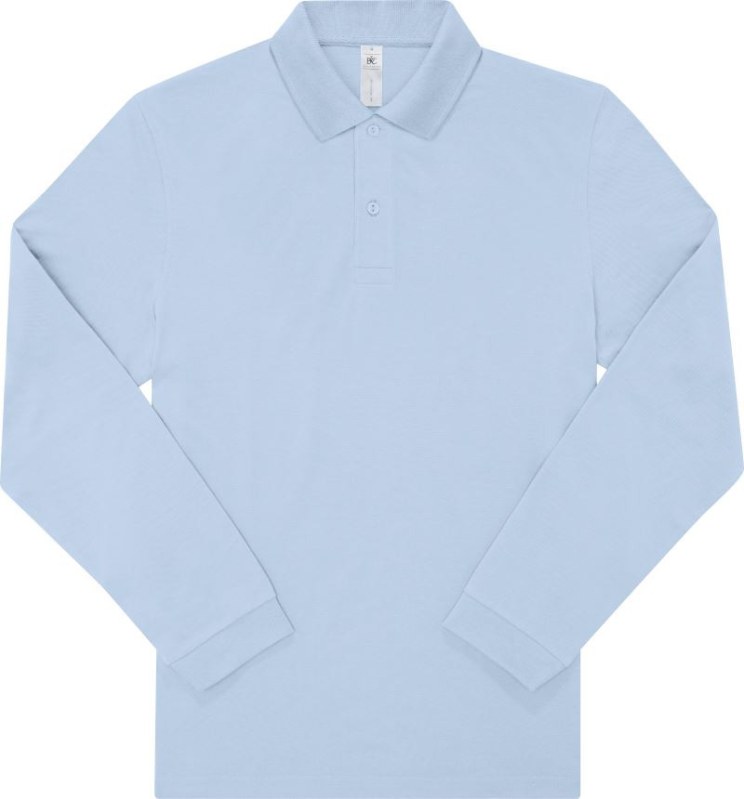 B&C My Polo 180 LSL Piqué polo s dlouhým rukávem 01.U425 blush blue